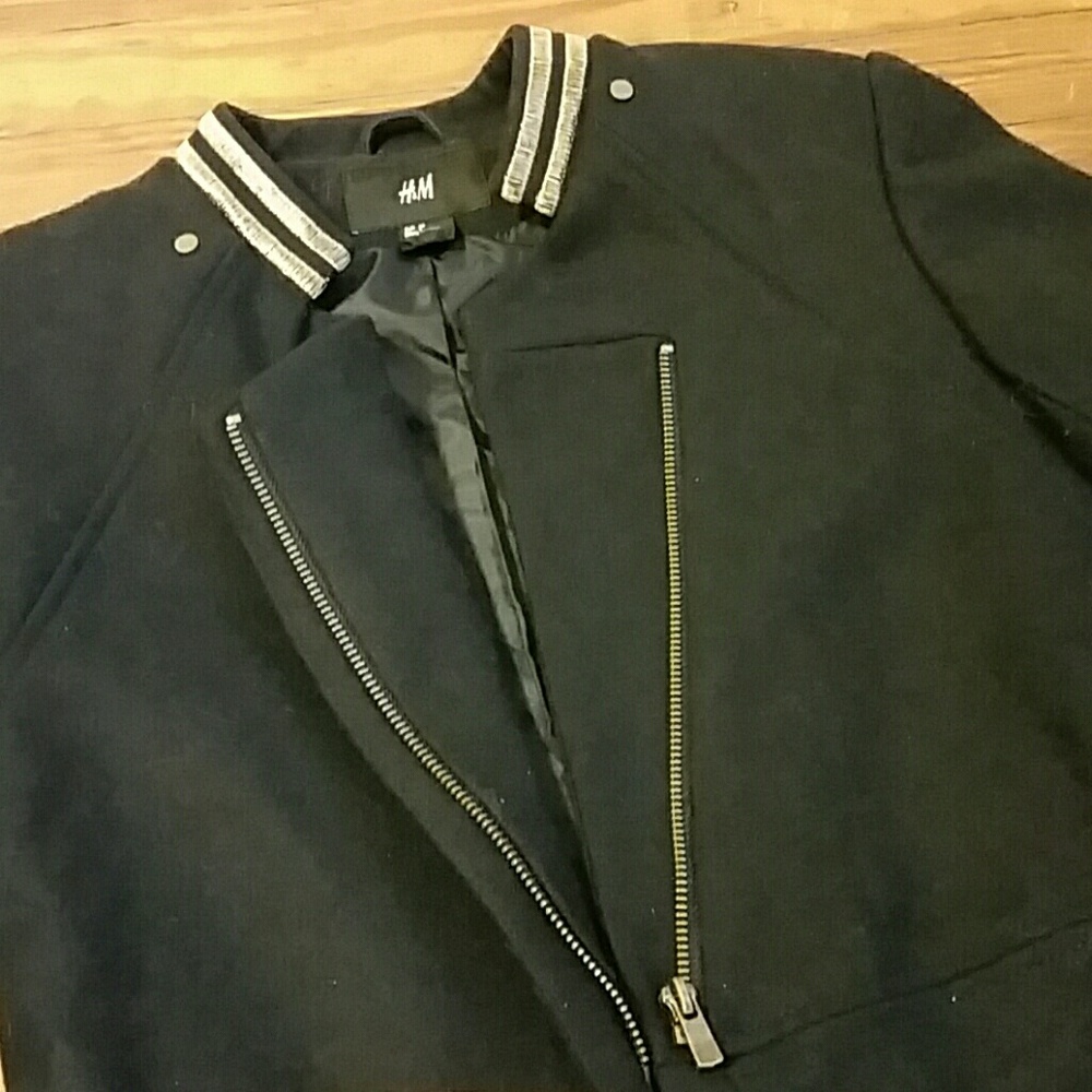 Military Style Wool Blazer Jacket - Picture 5 of 6